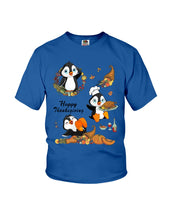 Load image into Gallery viewer, Penguin Happy Thanksgiving Gift For Kids Youth Tee