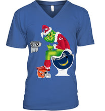 Load image into Gallery viewer, Funny Grinch Kansas Chief Christmas Gift Tee Guys V-Neck