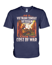 Load image into Gallery viewer, Veteran Cost Of War Gift For Soldier T-Shirt Guys V-Neck