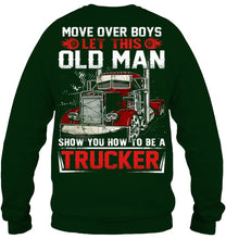 Load image into Gallery viewer, Old Trucker Move Over Boys Black T-Shirt Sweatshirt