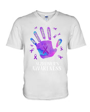 Load image into Gallery viewer, Alzheimers Awareness T-Shirt Guys V-Neck