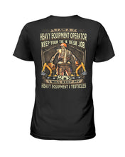 Load image into Gallery viewer, Heavy Equipment Operator Black T-Shirt Ladies Tee