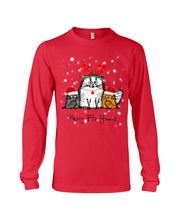 Load image into Gallery viewer, Merry Fluffmas Cute Cats Gift For Cat Lovers Unisex Long Sleeve