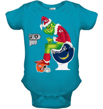 Load image into Gallery viewer, Funny Grinch Kansas Chief Christmas Gift Tee Baby Onesie