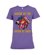 Load image into Gallery viewer, Earned By Few Envied By Many Black T-Shirt Ladies Tee