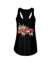 Load image into Gallery viewer, Merry Christmas In Town Cow Lovers Gift For Farmers Ladies Flowy Tank