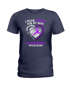 Alzheimer Awareness Daughter For Mom T-Shirt Ladies Tee