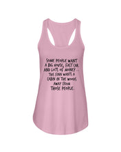 Load image into Gallery viewer, Finn Wants A Cabin In The Woods Away From Those People Ladies Flowy Tank