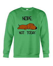 Load image into Gallery viewer, Dachshund Nope Not Today For Dachshunds Lovers Sweatshirt