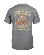 Load image into Gallery viewer, Heavy Equipment Operator Black T-Shirt Guys Tee