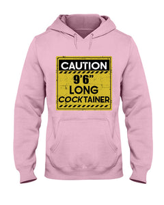 Caution 9'6'' Long Cocktainer Black T-Shirt Hoodie