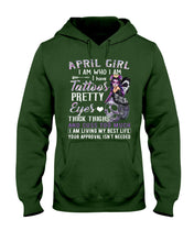 Load image into Gallery viewer, Tattoos Pretty Eyes Gift For April Girl T-Shirt Hoodie