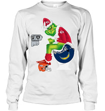 Load image into Gallery viewer, Funny Grinch Kansas Chief Christmas Gift Tee Unisex Long Sleeve