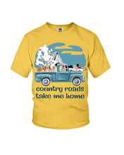 Load image into Gallery viewer, Country Road Golden Retriever Youth Tee