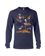Load image into Gallery viewer, Flamingo Happy Thanksgiving Unisex Long Sleeve