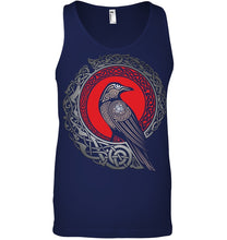 Load image into Gallery viewer, Viking Pattern Raven Mysterious T-Shirt Unisex Tank Top