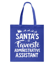 Load image into Gallery viewer, Santa Favorite Assistant Funny Christmas Gift Shirt Basketweave Tote Bag