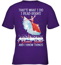 Load image into Gallery viewer, Girl Loves Reading Book And Dance Ballet Gift For Girls T-Shirt Youth Tee