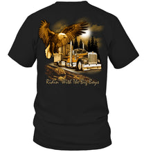 Load image into Gallery viewer, Riding With The Big Boys Nightlife City Black T-Shirt Guys Tee
