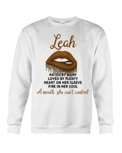 Load image into Gallery viewer, Leah A Mouth She Can't Control Quote Name T-Shirt Sweatshirt