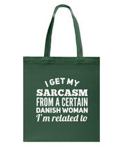 Load image into Gallery viewer, Danish Sarcasm Inherited Women Basketweave Tote Bag