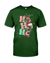 Load image into Gallery viewer, Pug Lover Christmas Hohoho Funny T-Shirt Guys Tee
