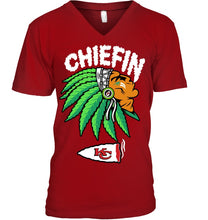 Load image into Gallery viewer, Chiefin Kansas City Chiefs Gift For Fans T-Shirt Guys V-Neck
