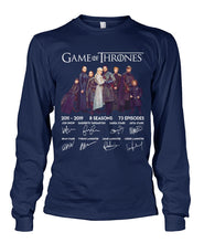 Load image into Gallery viewer, Game Of Throne Autograph 8 Years Anniversary T-Shirtr Unisex Long Sleeve