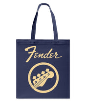 Load image into Gallery viewer, Guitar Lovers Fender Black T-Shirt Basketweave Tote Bag