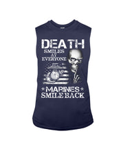 Load image into Gallery viewer, Death Smiles At Every Marines Smile Back Unisex Long Sleeve
