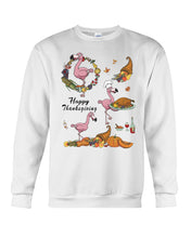 Load image into Gallery viewer, Flamingo Happy Thanksgiving Sweatshirt