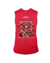 Load image into Gallery viewer, A Woman Loves Georgia Bulldogs Custom Tee Unisex Long Sleeve