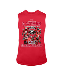 A Woman Loves Georgia Bulldogs Custom Tee Unisex Long Sleeve