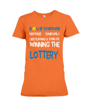 Load image into Gallery viewer, Down Syndrome Lottery Black T-Shirt Gift Ladies Tee