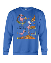 Load image into Gallery viewer, Flamingo Happy Thanksgiving Sweatshirt