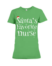 Load image into Gallery viewer, Santa's Favorite Nurse Ladies Tee