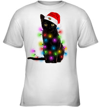 Load image into Gallery viewer, Cat Merry And Bright New Youth Tee