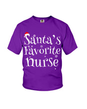 Load image into Gallery viewer, Santa's Favorite Nurse Youth Tee