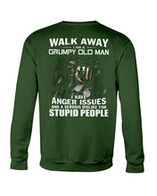 Load image into Gallery viewer, Grumpy Old Man Anger Issue For Stupid People Black T-Shirt Sweatshirt