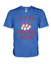 Load image into Gallery viewer, Lefse Rolling Team Cute Tee Guys V-Neck
