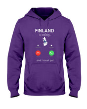Load image into Gallery viewer, Finland Is Calling Funny Elf Christmas T-Shirt Hoodie