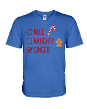 Load image into Gallery viewer, Nice Naughty Ginger Redhead T Shirt Guys V-Neck