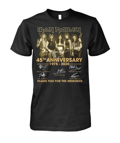 45Th Anniversary Iron Maiden 1975-2020 T-Shirt Guys Tee