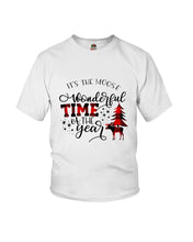 Load image into Gallery viewer, Funny Moose Wonderful Time Christmas Gift For Family Youth Tee