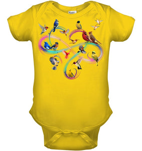 Bird Colorful Infinity Sign Baby Onesie