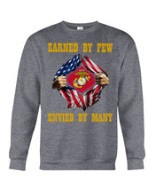 Load image into Gallery viewer, Earned By Few Envied By Many Black T-Shirt Sweatshirt