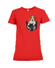 Load image into Gallery viewer, Beagle In The Pocket Funny T-Shirt Ladies Tee