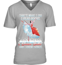 Load image into Gallery viewer, Girl Loves Reading Book And Dance Ballet Gift For Girls T-Shirt Guys V-Neck