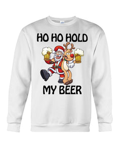 Santa Claus Funny Hold My Bear Christmas Gift For Friends Sweatshirt