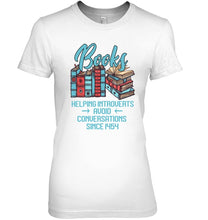 Load image into Gallery viewer, Gift For Book Lovers Funny Quote T-Shirt Ladies Tee